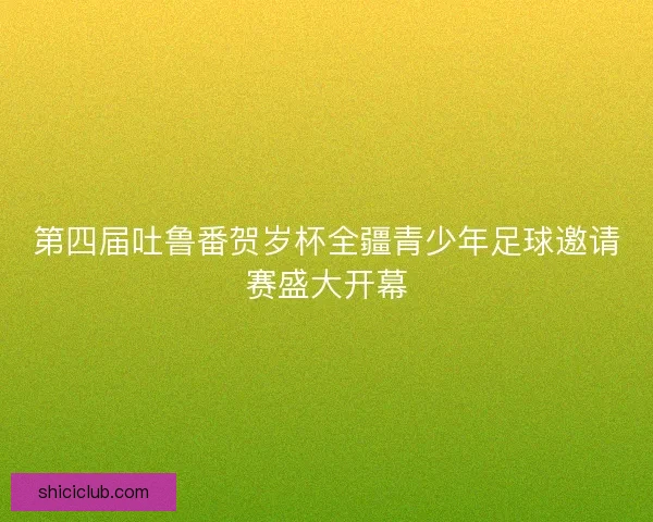 第四届吐鲁番贺岁杯全疆青少年足球邀请赛盛大开幕
